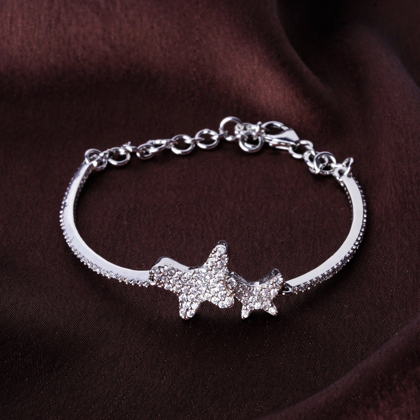 Pure 925 Silver Butterfly Bracelet Adjustable Size for Women & Girls