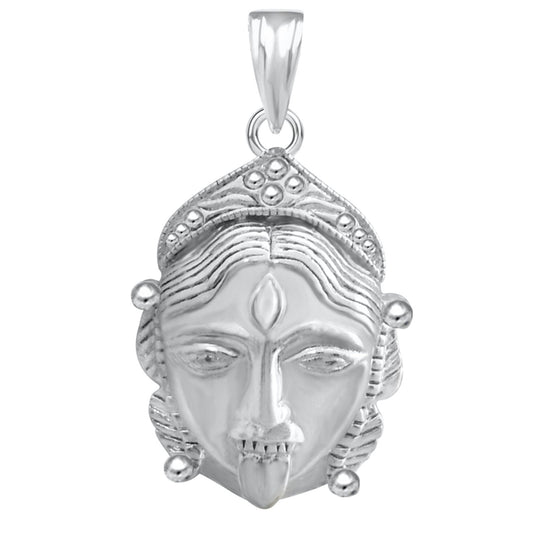 Pure 925 Sterling Silver Jai Maa Kaali Goddess Locket In God Pendant For Man & Women Pendent