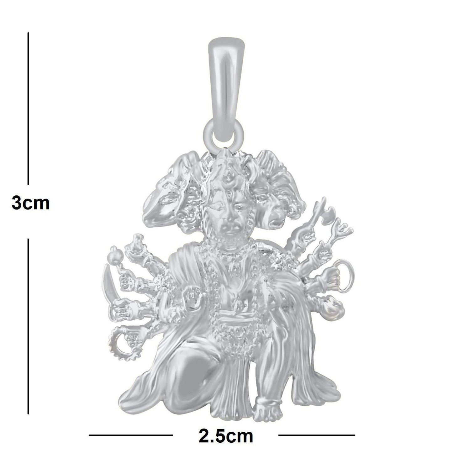 Pure Pure 925 Sterling Silver Hanuman Locket - Panchmukhi Hanuman Pendant for men, Bajrangbali Locket, Hanuman ji Locket for Men & Women (unisex)