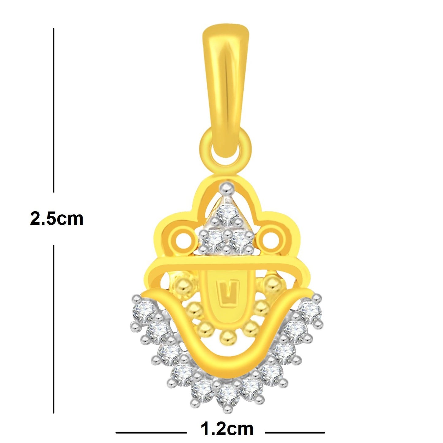 Pure 925 Sterling Silver Tirupati Balaji Pendent Locket In Cz God Pendant For Man & Women