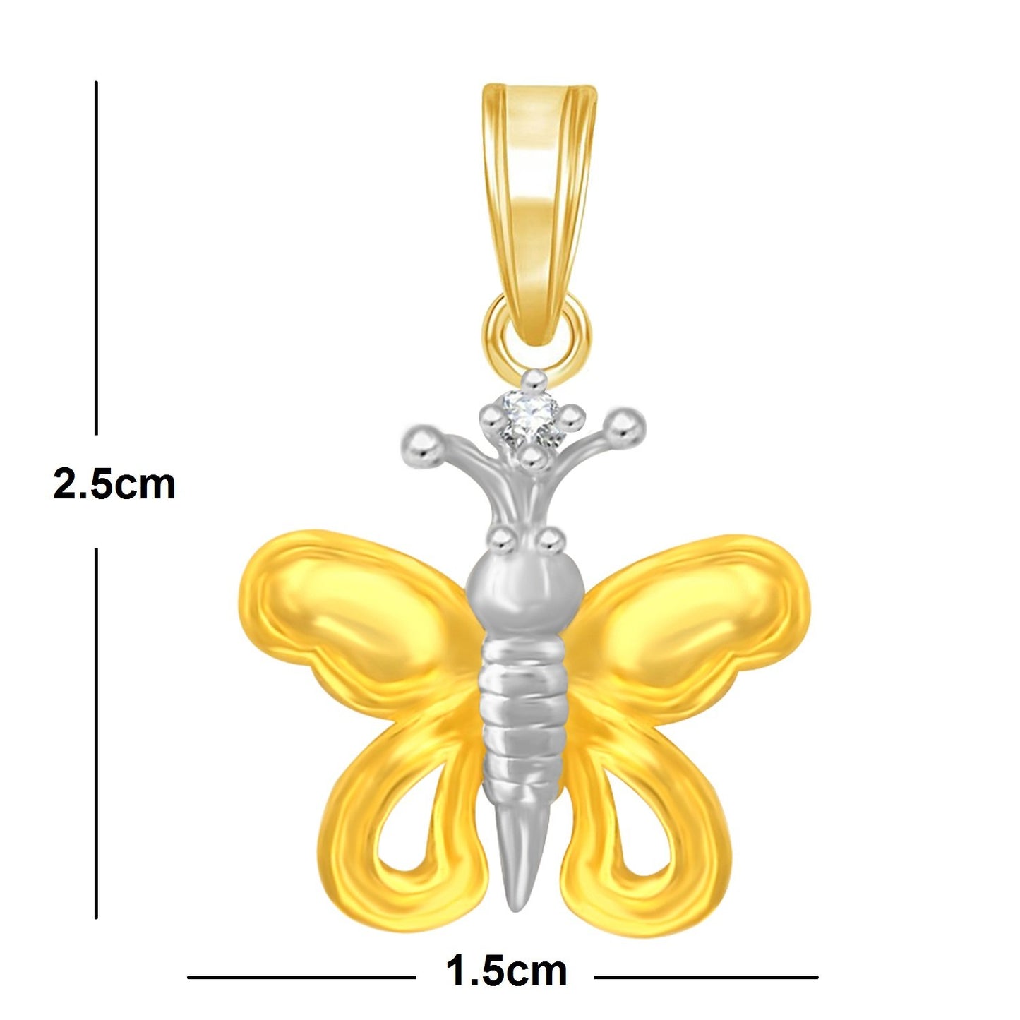 Pure 925 Sterling Silver Butterfly Flower Shape Pendent Locket In Cz God Pendant For Man & Women