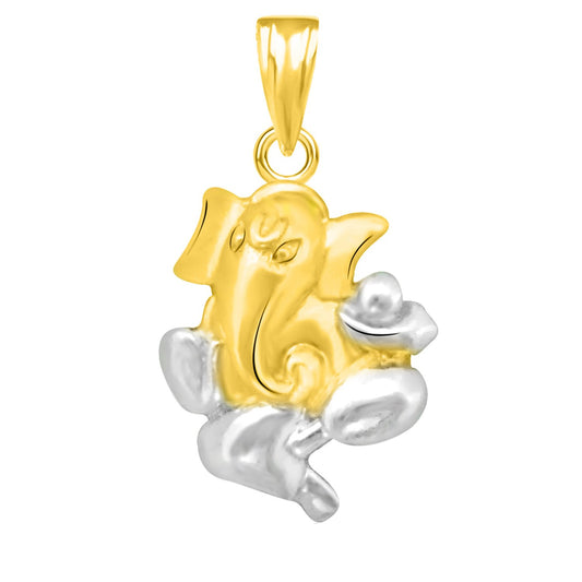 Pure 925 Sterling Silver Ganesha Ganpati Locket In CZ God Pendant For Man & Women Pendent