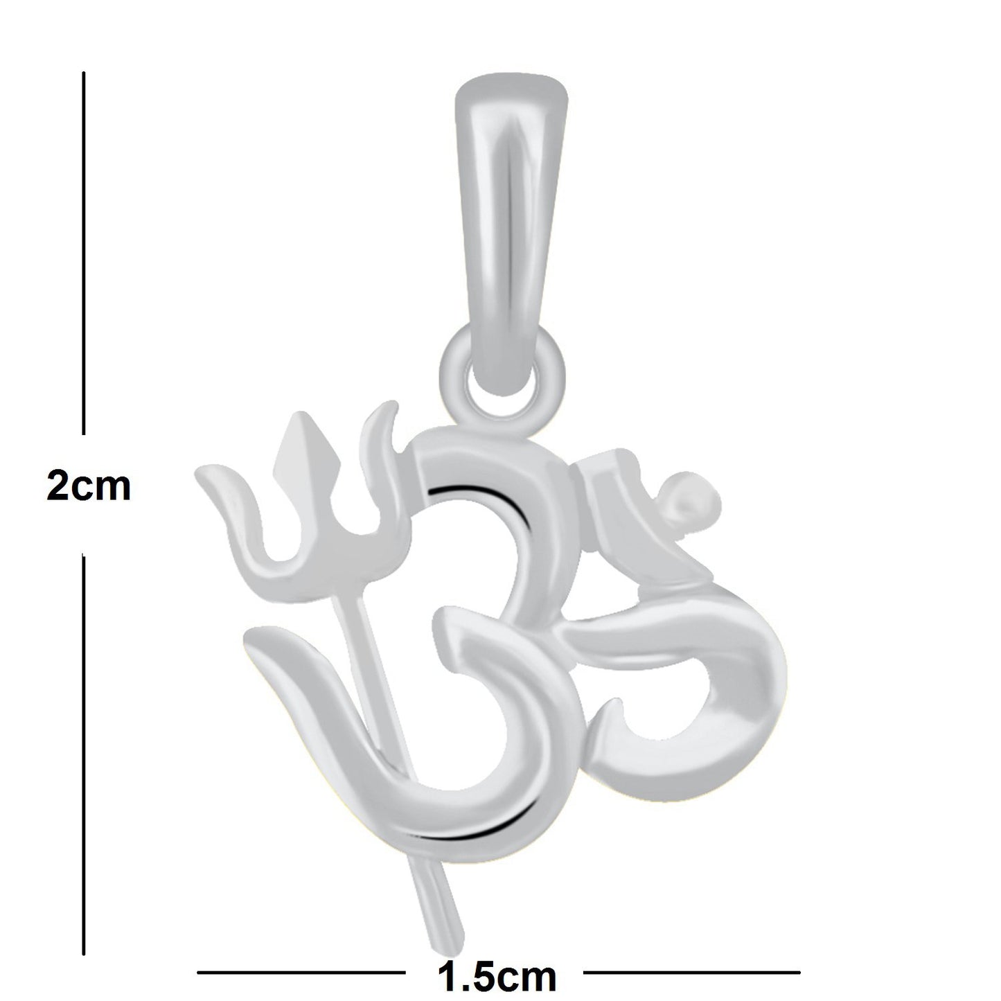 Pure 925 Sterling Silver Om Hindu Religious Symbol Ohm Locket In Cz Aum God Pendant For Man & Women