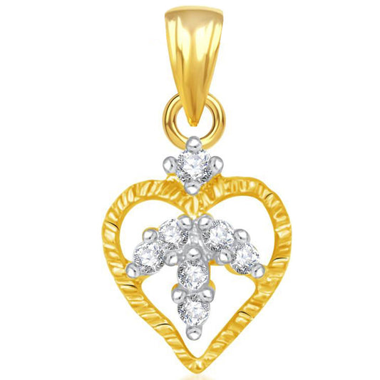 Pure 925 Sterling Silver Pendent Valentine Heart Shape CZ Pendant Locket For Women, Girls & Baby Girls