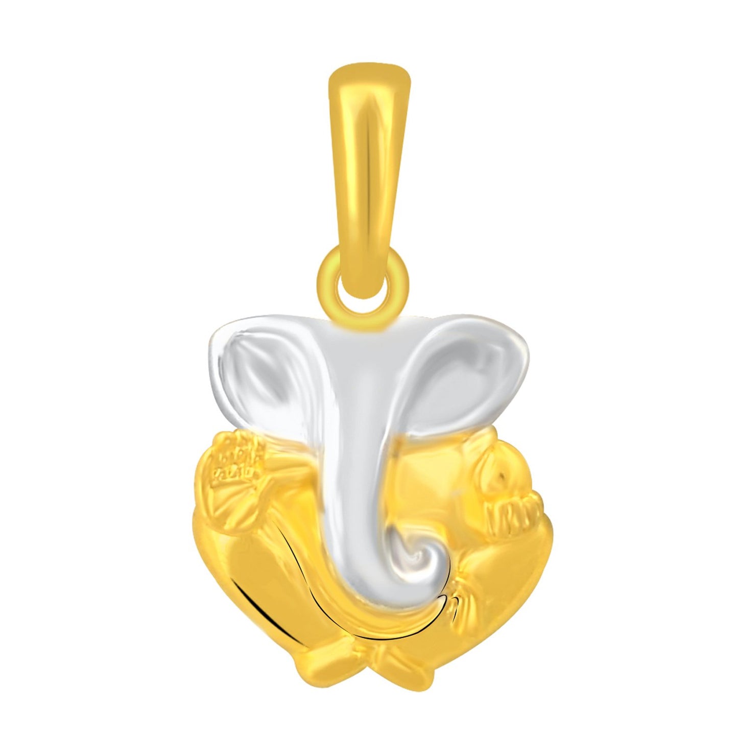 Pure 925 Sterling Silver Om Ganesha Ganpati Locket In CZ God Pendant For Man & Women Pendent