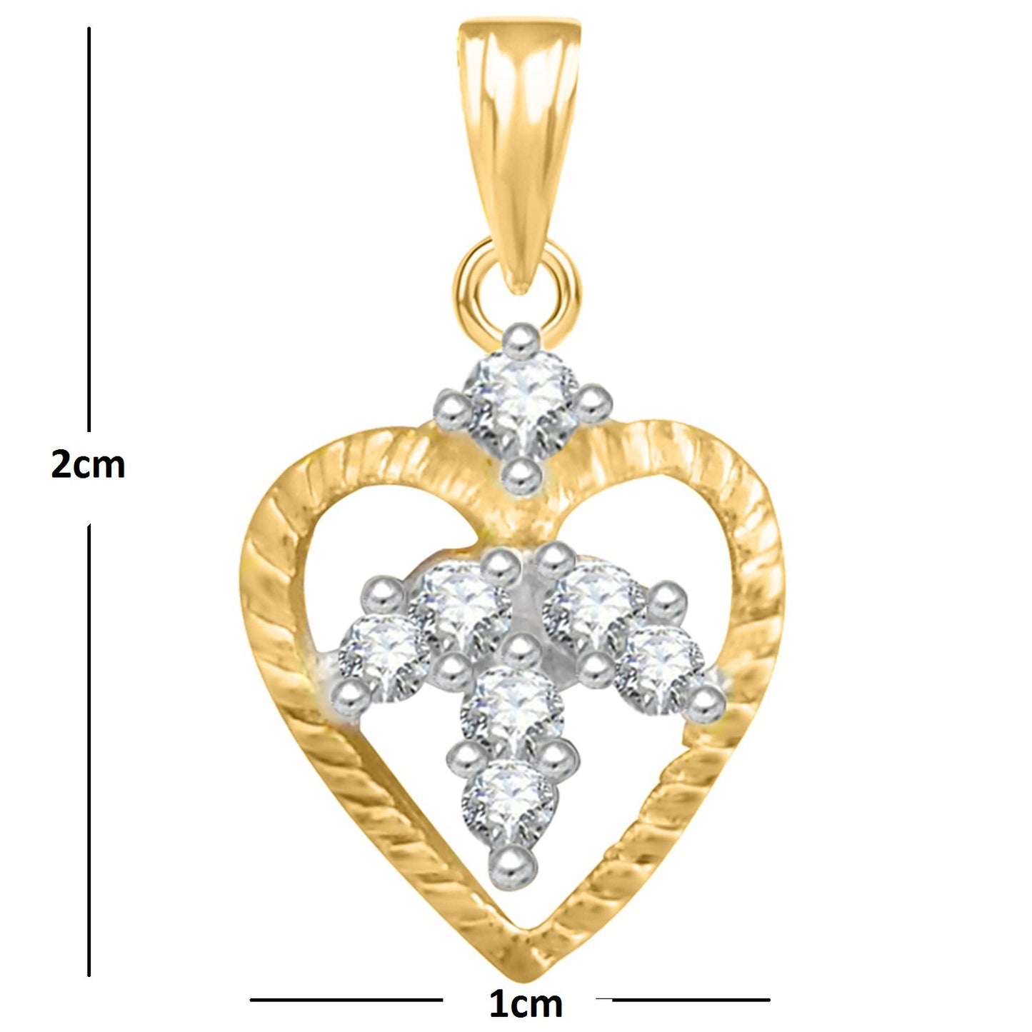 Pure 925 Sterling Silver Pendent Valentine Heart Shape CZ Pendant Locket For Women, Girls & Baby Girls