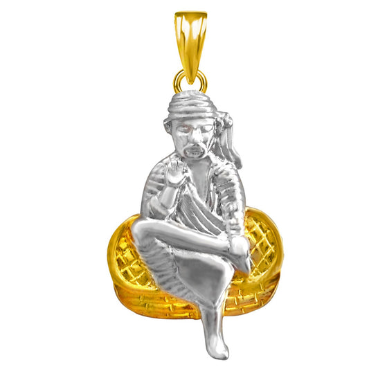 Pure 925 Sterling Silver Shirdi Sai Baba Locket Sainath In God Pendant For Man & Women Pendent