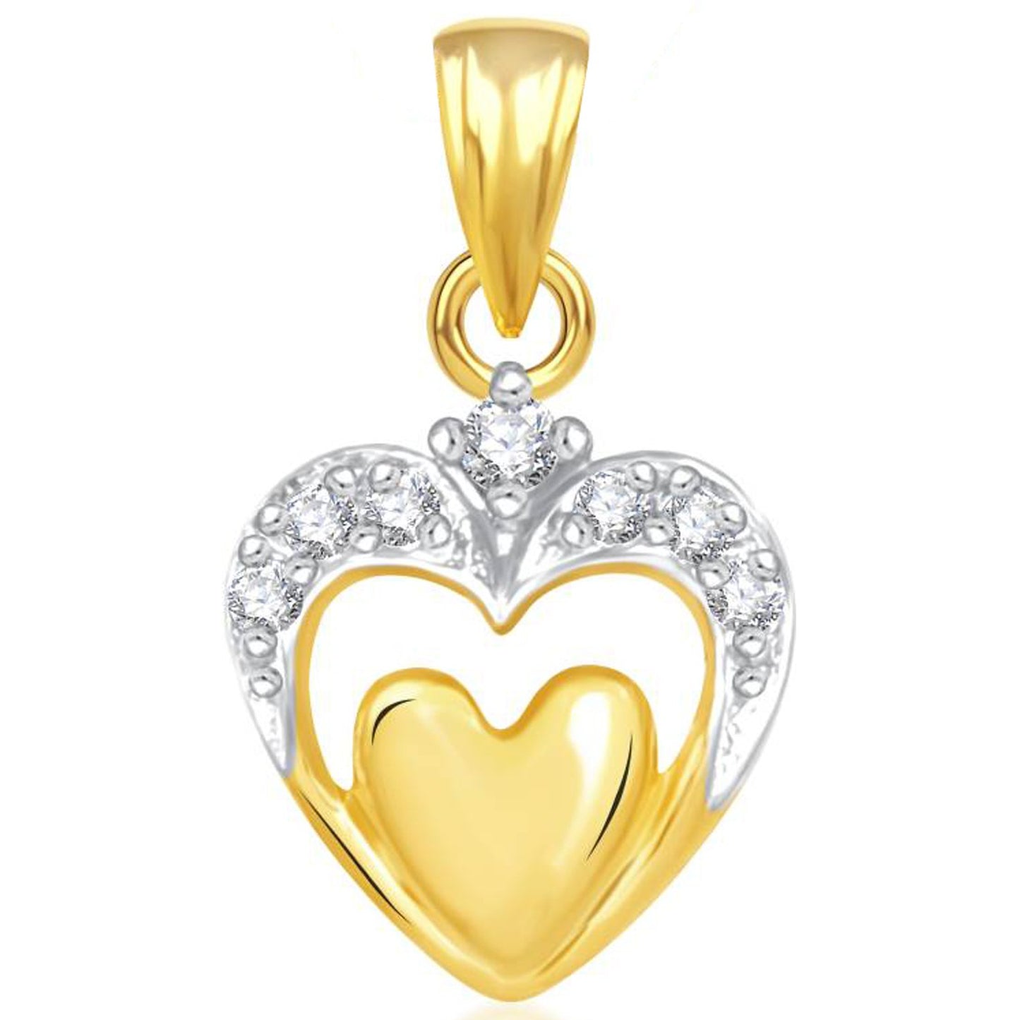 Pure 925 Sterling Silver Pendent Valentine Heart Shape CZ Pendant Locket For Women, Girls & Baby Girls