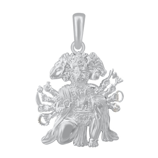 Pure Pure 925 Sterling Silver Hanuman Locket - Panchmukhi Hanuman Pendant for men, Bajrangbali Locket, Hanuman ji Locket for Men & Women (unisex)