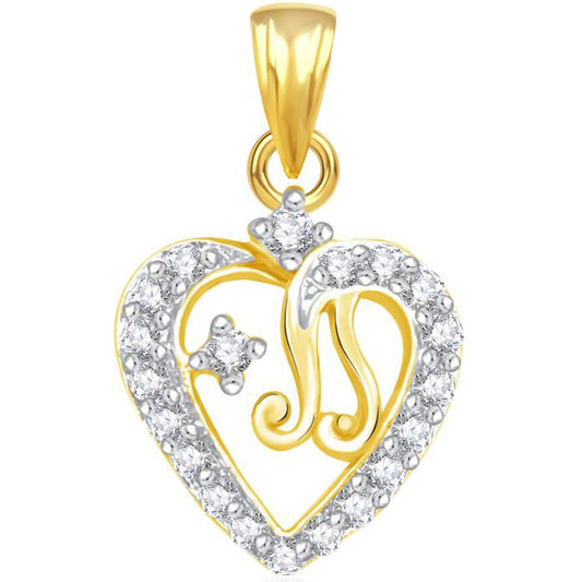 Pure 925 Sterling Silver Pendent Valentine Heart Shape In CZ Pendant Locket For Women, Girls & Baby Girls