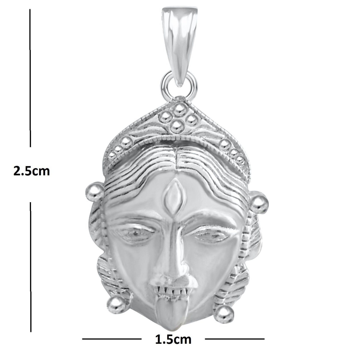 Pure 925 Sterling Silver Jai Maa Kaali Goddess Locket In God Pendant For Man & Women Pendent