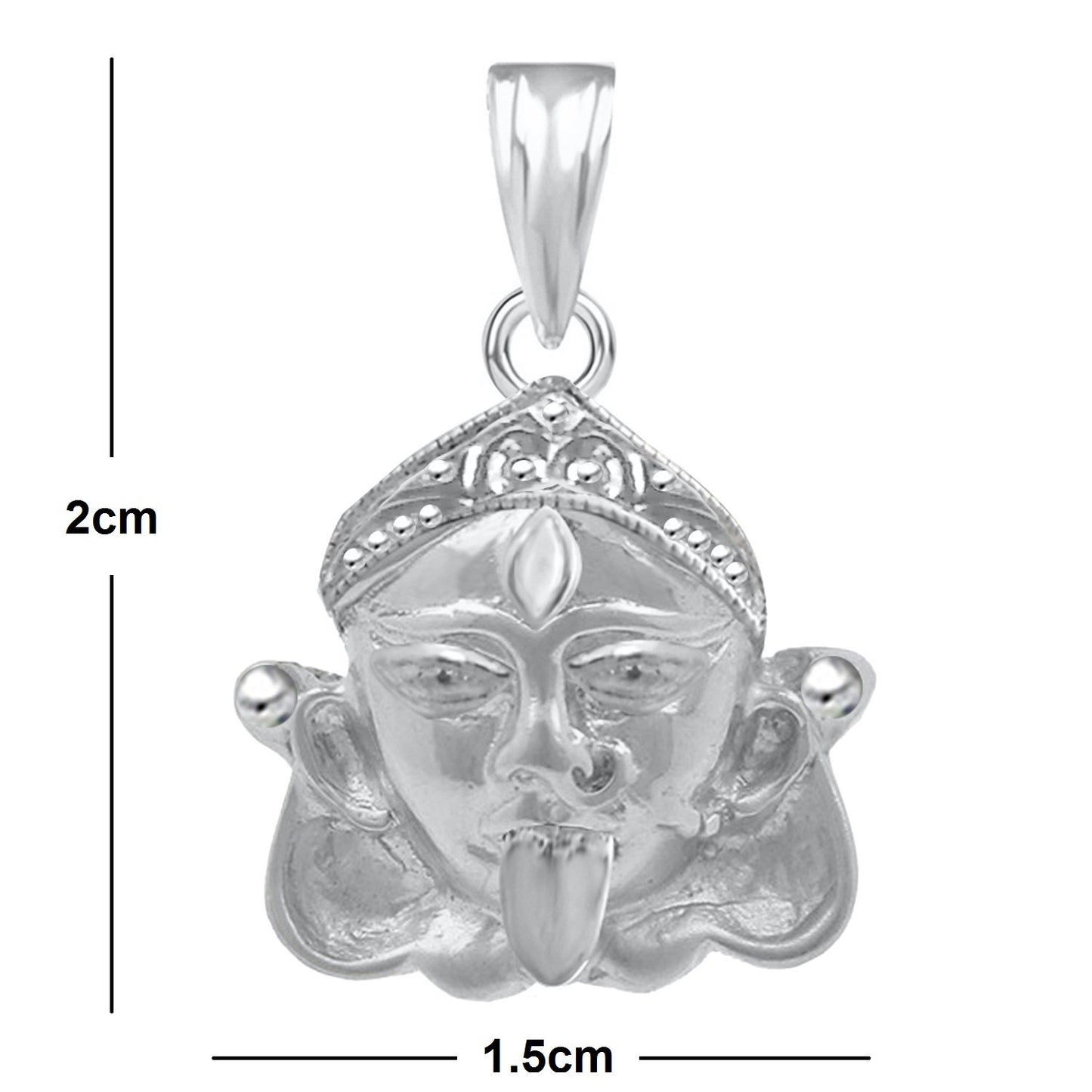 Pure 925 Sterling Silver Jai Maa Kaali Goddess Locket In God Pendant For Man & Women Pendent