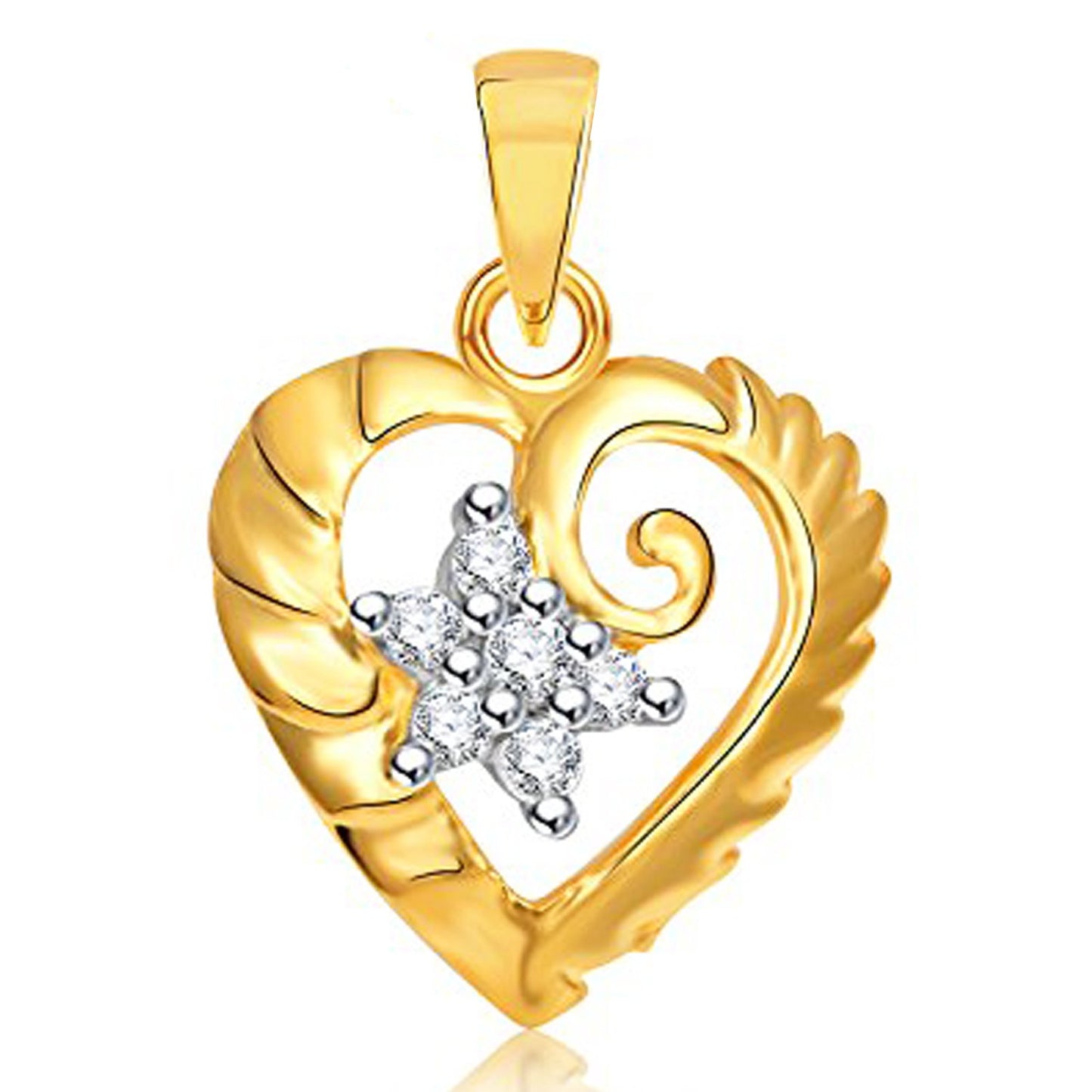 Pure 925 Sterling Silver Pendent Valentine Heart Shape In CZ Pendant Locket For Women, Girls & Baby Girls